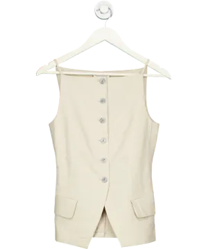 & Other Stories Beige Tailored Strappy Waistcoat UK 6