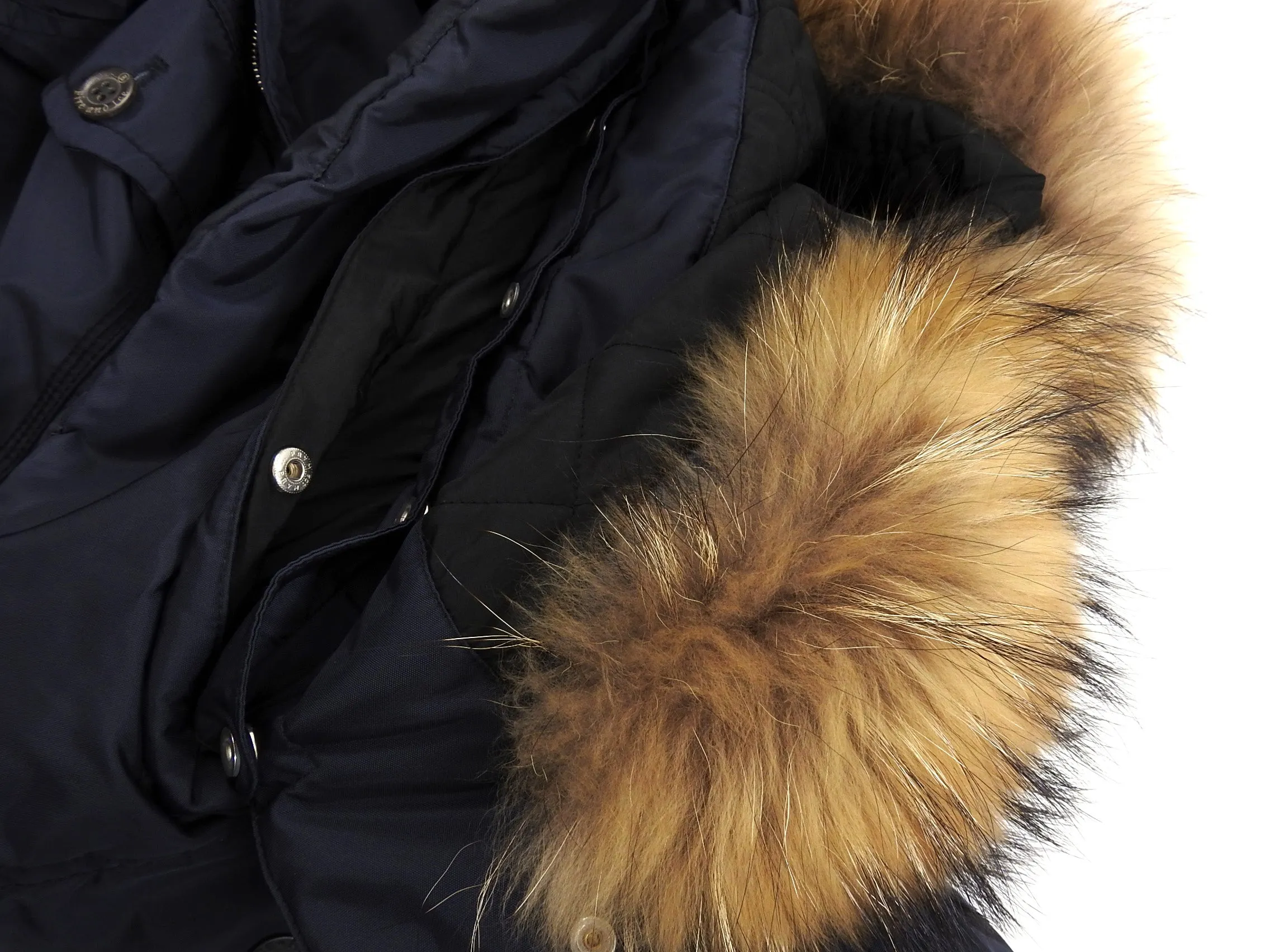 Bogner Fire and Ice Navy Ski Parka with Fur Trim Hood - L